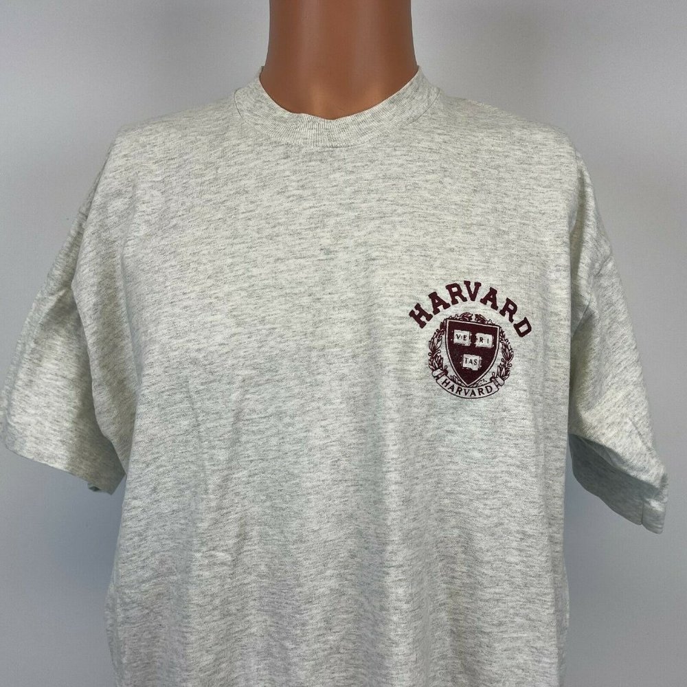 Harvard University Cash MGMT Travel Office T Shirt Vtg 90s Ivy League College XL
